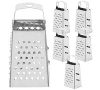 DECHOUS Mini Râpes à Fromage et Légumes en Acier Inoxydable, Lot de 6, Râpes Portables Poignée, pour Préparation Rapide Cuisine Amateur