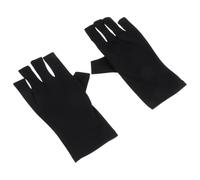 DECHOUS Moufles de Protection UV pour Manucure Gel 1 Paire Courte Noire Épaisse Anti-Uv Respirants et Légers Accessoires Nail Art Indispensables pour Lampe UV Ongles Gel Protection