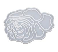 DECHOUS Moule en Silicone pour Moulage de Résine Forme Fleur Rose, Flexible et Sûr, pour Pendentifs DIY Saint-Valentin, Décoration Murale et Fournitures de Bricolage, 1 Pièce Blanche