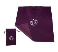 DECHOUS Nappe Tarot Divination Pentagramme Antidérapante pour Jeux et Pratiques Occultes Accessoire Tapis Cartes pour Praticiens et Astrologues