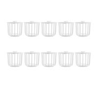 DECHOUS Nichoir pour Canaris et Perroquets en Plastique Blanc, Lot de 10 Pièces, Environnement D'élevage Sécurisé et Entretien Simple pour Maison ou Volière