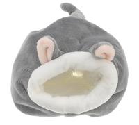 DECHOUS Nid Chaud pour Hamster et Hérisson en Coton Doublure Polaire Lit D’Hiver pour Petits Animaux Gris Clair Confortable et Doux pour Cage Canapé ou Voyage Lit de Couchage pour