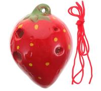 DECHOUS Ocarina Céramique Forme Fraise Instrument à Vent pour Garçon Fille Débutants Naturel Cadeau Créatif et Pédagogique