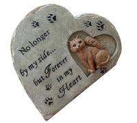 DECHOUS Ornement de Statue d'animal en Résine Délicate pour Mémorial pour Chats, Pierre Commémorative de Chat, Décoration de Jardin pour Honorer Votre Compagnon Perdu