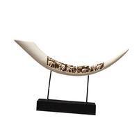 DECHOUS Ornement Sculpture Ivoire Décoratif Résine Figurine Lifelike Design Délicat pour Salon Et Bureau Décoration Moderne Intérieure