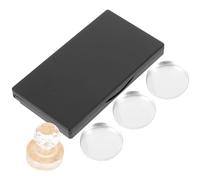 DECHOUS Palette de Maquillage 3 Compartiments avec Miroir Noire Rectangulaire Légère et Solide pour Fard à Paupières, Blush et Highlighter pour Paquet ou Présent