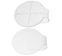 DECHOUS Palette de Mélange Acrylique 2pcs pour Maquillage et Nail Art, Palette Ronde Pratique et Légère, pour Mélanger Couleurs de Teint et Vernis