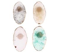 DECHOUS Palette pour Nail Art en Résine 4pcs Légère Forme Unique pour Mélange de Couleurs, pour Salon de Coiffure et Maquillage