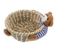 DECHOUS Panier De Rangement Ours Mignon Panier Décoratif Pour Jouets Vêtements Et Aliments Grand Modèle Bleu Pour Chambre Maison