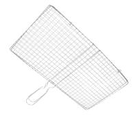 DECHOUS Panier Grill INOX avec Pince Poignée pour Poisson Légumes et Viande Cuisson Barbecue Extérieure Filet Robuste et Réutilisable