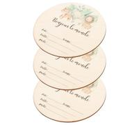 DECHOUS Panneau D'annonce de Naissance Décoratif Rond en Matériau Synthétique pour Shower et Gender Reveal Party, Lot de 3 Pièces Style Cartoon Adorable