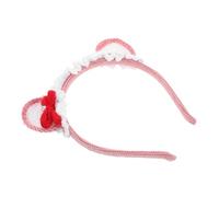 DECHOUS Pâques Crochet Yarn Bandband Cat Oreilles Headgear Wedding Party Party Accessoires Hair Band For Girls and Women Anniversaires Événements Spéciaux