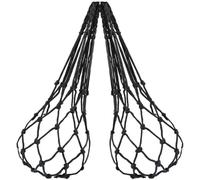 DECHOUS Paquet à Ficelle Noir pour Alimentation Poules et Volailles Filet Nylon Résistant Lot de 2 Mangeoires Suspendues pour Légumes et Fruits Accessoires Poulailler Pratiques et