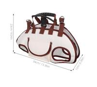 DECHOUS Paquet Bandoulière pour Animaux Blanc Taille M Harnais de Levage Réglable Paquet de Transport Respirant pour Petits Chiens et Chats pour Balades et Voyages en Extérieur
