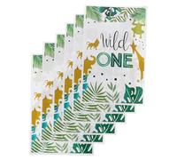 DECHOUS Paquet Présents pour Rangement de Bonbons et Présents en Plastique Vert 50 Thème Animaux Jungle Léger et Portable pour Fête la Maison Fête