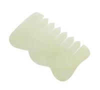DECHOUS Peigne de Massage Jade Naturel Résistant Anti-casse pour Cheveux et Corps Dents Larges Douces pour Massage Du Chevelu et Grattage Santé