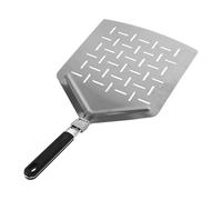 DECHOUS Pelle à Pizza Argentée 33 Cm en Acier Inoxydable Perforée avec Manche Pliable Ergonomique pour Camping et Sorties en Plein Air