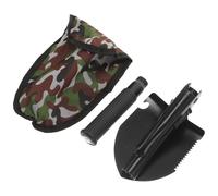 DECHOUS Pelle de Détection de Métaux Compacte Métal avec Manche Long pour Sable Outil de Fouille Léger avec Pochette de Rangement pour Plage Jardinage et Camping