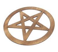 DECHOUS Pentagramme Carrelage D' En Bois Panneau Mural Pentacle Pentacle Géométrie Sacrée Art Mural Astrologie Ornement Pour Tarot Wicca Païens Fourniture De Sorcellerie