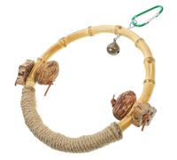 DECHOUS Perroquet en Bois Naturel Balançoire pour Cage à Oiseaux, Augmentant l'espace D'activité, Pratique et Résistant, pour Grands Oiseaux