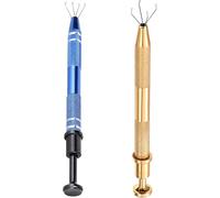 DECHOUS Pince à Bijoux Acier Inoxydable 6 Pièces Outil de Préhension à 4 Griffes pour Perles et Strass Support Métallique pour Création et Réparation de Bijoux Usage Artisanal et