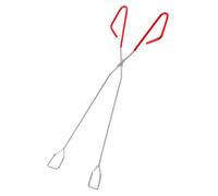 DECHOUS Pince à Bûches Acier Inoxydable Outil Allumage Barbecue et Cheminée Pince de Ramonage Longue pour Camping et Foyer Extérieur Préhension Sécurisée et Charbon