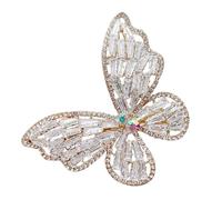 DECHOUS Pince à Cheveux en Alliage de Zinc 6,5 Cm Strass Scintillants, Accessoire pour Femmes et Filles, pour Fête, Mariage et Usage Quotidien