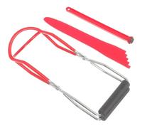 DECHOUS Pince Lève-bocaux Magnétique Antibrûlure INOX avec Règle Rouge et Grattoir Outil Stable pour Couvercles de Conserves et Pots Chauds