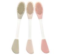 DECHOUS Pinceau Applicateur de Masque Facial Double Tête en Silicone 3 Pièces pour Application Précise et Couverture Complète Lors de Votre Routine de Soin du Visage