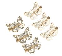 DECHOUS Pinces à Cheveux Métalliques Dorées Creuses 12 Pièces Barrette Simple Femme Usage Quotidien Accessoires Tendances