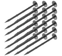 DECHOUS Piquets de Jardin en Plastique Noirs 20 Cm, Lot de 20 Clous pour Fixation de Bâches, Toiles de Paillage et Tuteurs de Jardinage, Ancrages Résistants pour Aménagement Paysager