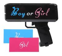 DECHOUS Pistolet à Confettis Genre Révélé Noir Amusant pour Fête de Révélation Garçon Fille Accessoire pour Annoncer Fille ou Garçon Lors Événements Festifs