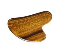 DECHOUS Planche à Gratter Gua Sha en Œil de Tigre pour Massage Facial et Corporel, Outil de Massage Naturel pour Augmenter la Circulation Sanguine et Soin Cosmétique