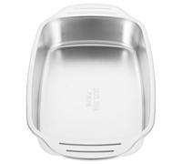 DECHOUS Plat à Rôtir Inox Rectangulaire Grand Format Anti-débordement pour Cuisson Poissons et Crustacés Adapté Usage Domestique et Professionnel