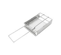 DECHOUS Plat à Rôtir pour Pain Grillé Support Acier Inoxydable Résistant Chaleur