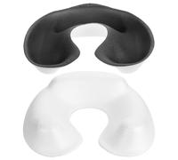 DECHOUS Plateau de Cou en Éponge Bicolore Noir et Blanc Récipient pour Permanente de Cheveux Accessoire Coiffure Professionnel Confortable et Absorbant pour Salons et Usage Maison