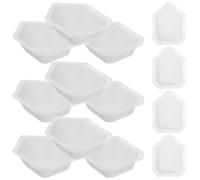 DECHOUS Plateaux de Pesée et Prévention des Débordements en Plastique Blanc Forme Bateau 20 Pièces Graduation Précise Peser Poudre et Liquides pour Laboratoire