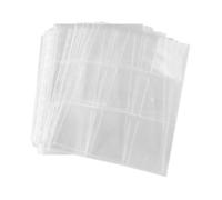 DECHOUS Pochettes pour Album Photo A4 9 Compartiments Transparentes Recharge 50 Feuilles Perforées 11 Trous Compatibles Classeurs à 3 Anneaux Protection Cartes Photo et Documents