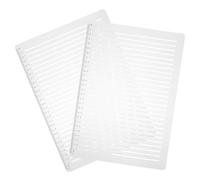 DECHOUS Pochoirs à Lignes Droites 1 CM Espacement en Plastique Solide - 2 Jeux de Règles à Dessin Calibrées 27 Traits - Outils Polyvalents pour Calligraphie Lettrage et Croquis Créatifs