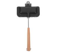 DECHOUS Poêle à Sandwich Antiadhésive Double Face, Plaque de Cuisson Amovible en Aluminium, Taille Courte, Ustensile Cuisine pour Sandwichs Maison, pour Camping et Repas Familiaux