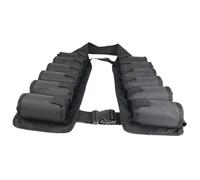 DECHOUS Porte-bière Ceinture Noir 12 Emplacements en Matériau Résistant, Paquet Banane Portable pour Camping et Randonnée, Porte-canettes de Boisson la Taille, Accessoire pour Sorties