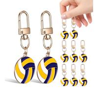 DECHOUS Porte-clés Volley-ball: Lot de 10 Accessoires Sportifs | Dix Porte-Clés avec Motif Volley-Ball en Alliage, de 6,3 x 2,3 x 1,2 cm, pour Clés, Sacs Et Souvenirs d’Équipe