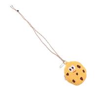 DECHOUS Porte-Monnaie à Motif Biscuit Créatif de Cookie, Paquet Bandoulière Petit Format Jaune, Pochette Rangement Pièces et Écouteurs Légère et Portable, Paquet de Cou pour Voyage