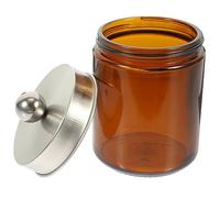 DECHOUS Pot en Verre Marron avec Couvercle Hermétique, Bocal Multifonction 500 Ml en Verre Transparent, Conservation Alimentaire Sûre, Rangement la Cuisine et Décoration Bureau,
