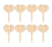 DECHOUS Poteaux de Marquage en Bambou Lot de 20 Étiquettes Cœur pour Jardin Potager et Jardinière Extérieure