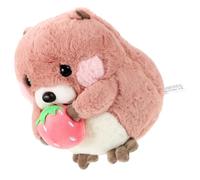 DECHOUS Poupée en Peluche Marmotte Rose 30 CM Légère 04 Kg Apaisant pour Bébé Coussin Doux et Mignon pour Garçon et Filles Peluche Décorative pour Lit et Présent D’Anniversaire