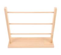 DECHOUS Présentoir à Rubans en Bois Naturel 3 Niveaux, Support de Rangement Vertical pour Bobines de Ruban, Étagère Porte-rubans Multifonction pour Loisirs Créatifs, Pâtisserie