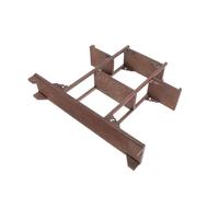 DECHOUS Présentoir Bois D'antiquités en Bois Marron pour Rangement Élégant D'objets de Collection, Décoration Vintage pour Bureau ou Maison