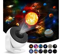 DECHOUS Projecteur de Veilleuse D’Étoiles Nebula avec 12 Disques de Film Rotation 360° Lampe USB pour Chambre Nuit Romantique Décoration Galaxie Ambiance Apaisante