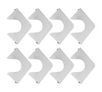 DECHOUS Protections d'angle pour Table de Billard 8 Pièces en Chrome Argenté Plaques de Protection Robustes Compatibles Billard Américain et Snooker Accessoires pour Coins de Table